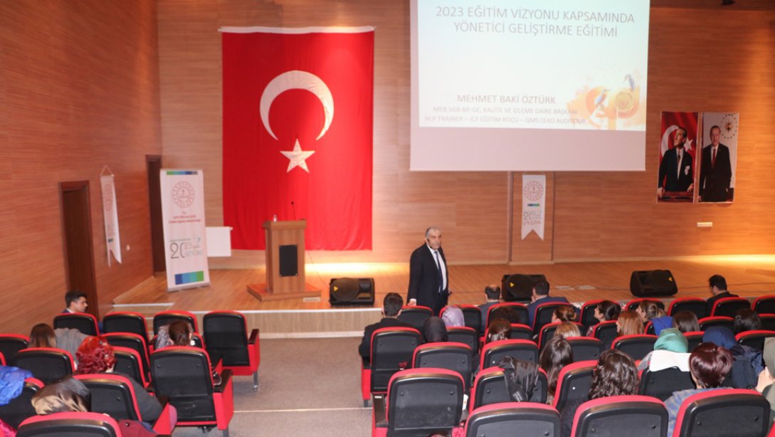 Milli Eğitim Bakanlığı Strateji Geliştirme AR-GE Kalite ve İzleme Dairesi Başkanı Mehmet Baki Öztürkün 2023 Eğitim Vizyonu ve Öğretmen Konferansı 