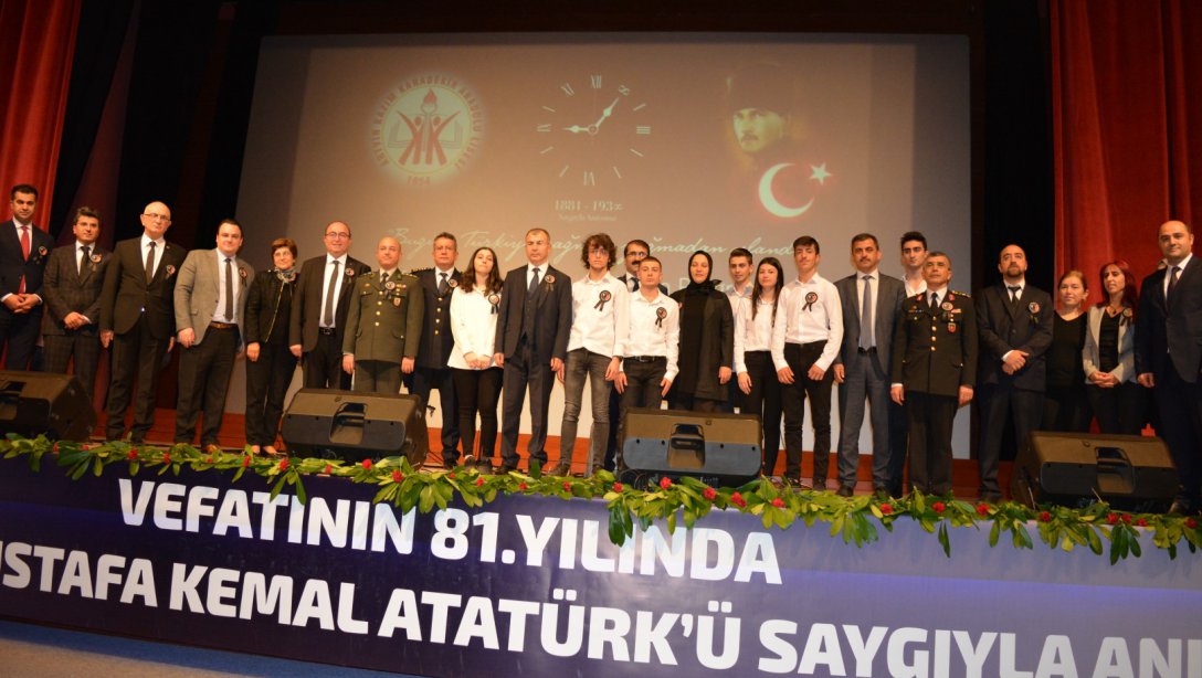 Artvin'de Büyük Önder Mustafa Kemal Atatürk'ün Ebediyete İntikalinin 81'inci Yılı Dolayısıyla Anma Törenleri Düzenlendi