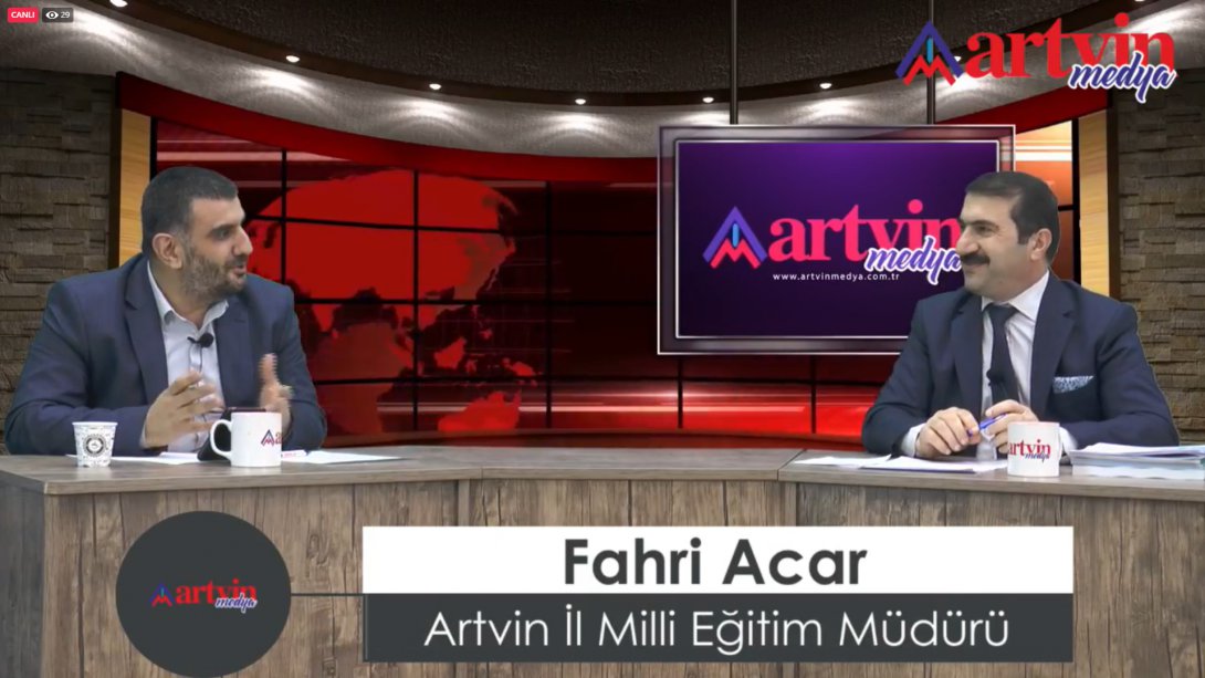 İl Müdürü Fahri ACAR Artvin Medya Tv Canlı Yayınında Eğitim Gündemini Değerlendirdi